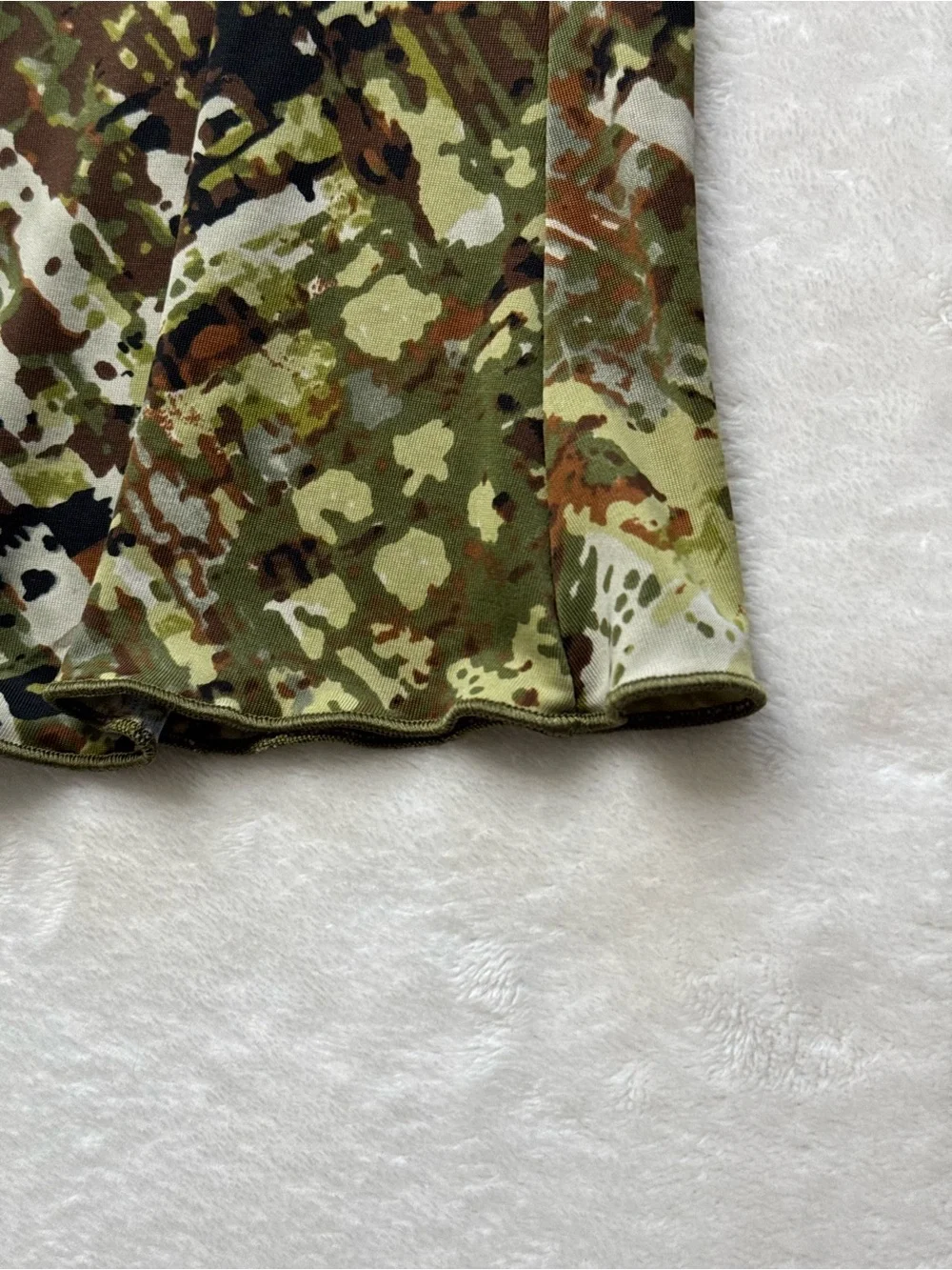 Y2k Green Camo-Print Women's Skirt